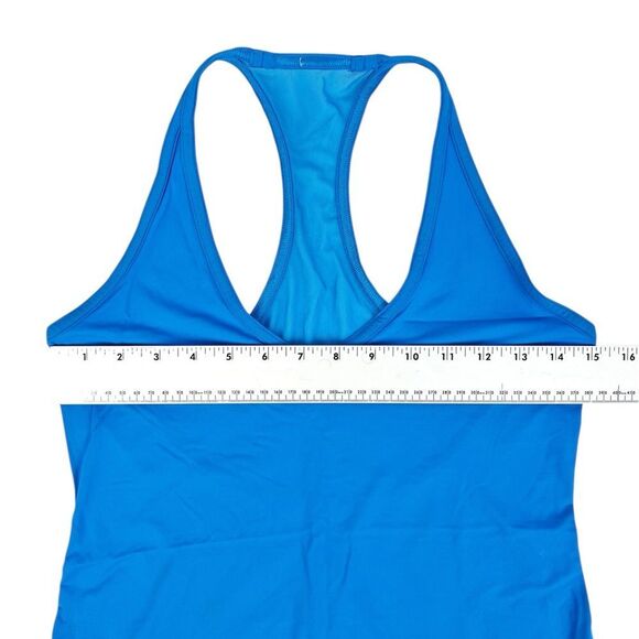 Lululemon Wild And Free Tank Top Bright Shocking Blue Mesh Back Size 6 - Picture 7 of 8